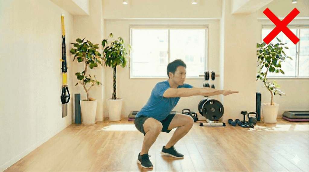 スクワット間違ったフォーム01