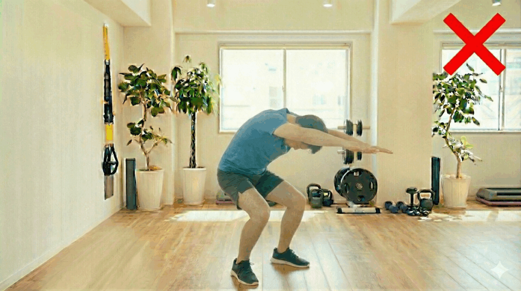 スクワット間違ったフォーム02